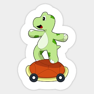 Turtle with Shell as Skateboard Sticker